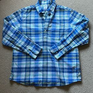 Brooks Brothers men’s EUC sz L Regent fit cotton plaid shirt qtr button front